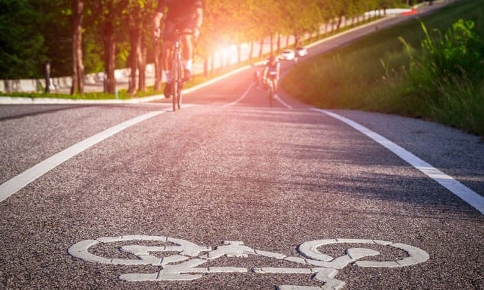 You may drive online in a bike lane