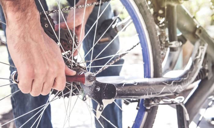 removing rear bike wheel no quick release