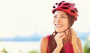 bicycle helmet ponytail