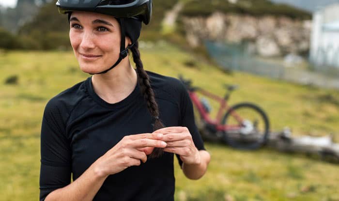 bike helmet with ponytail hole