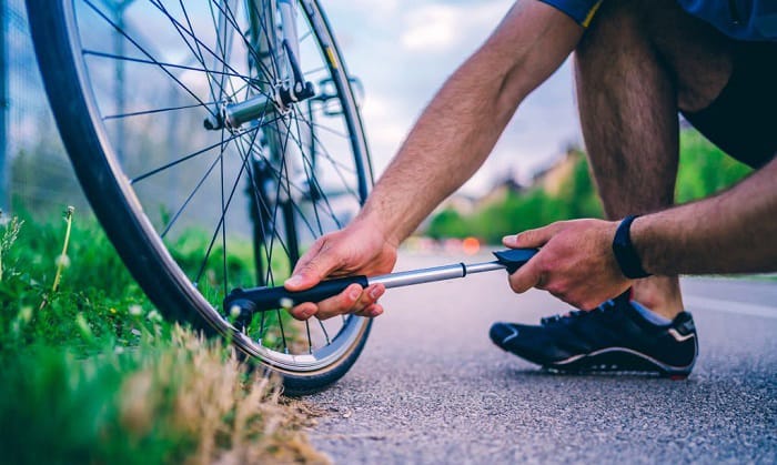 Filling bike clearance tires