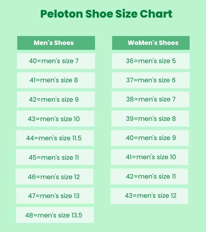 Cycling deals shoe size