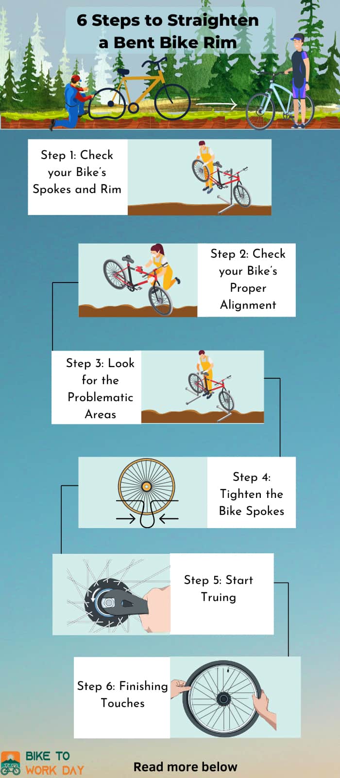 Fix bent bike clearance rim