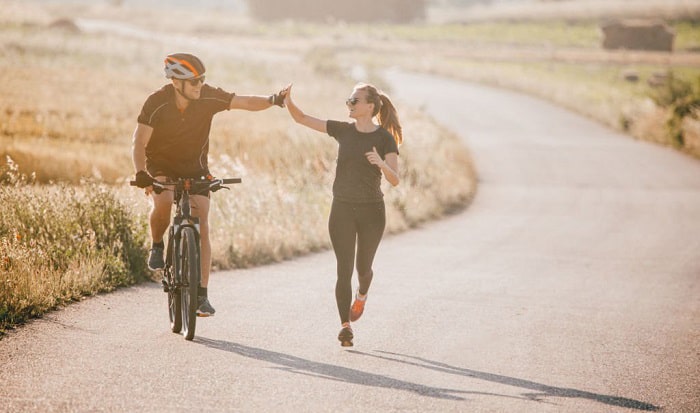 how many miles biking is equivalent to running