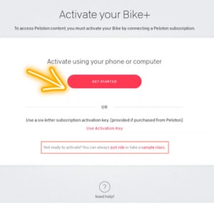 Step-1-to-activate-a-used-Peloton-bike