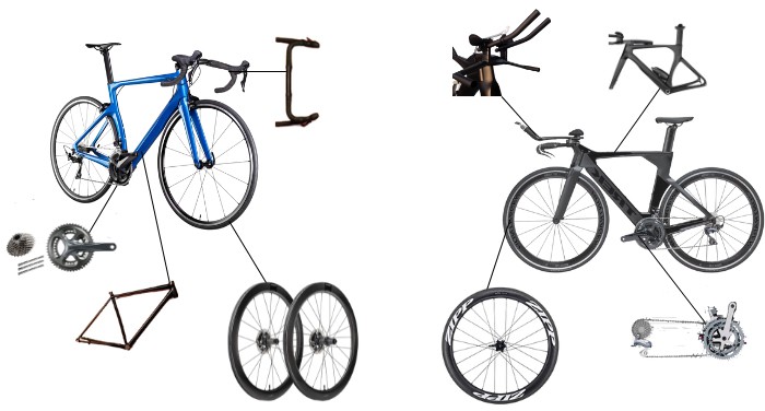 difference between triathlon bike and road bike