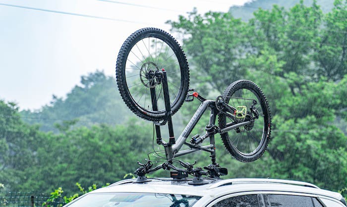 how to mount upside down bike roof rack